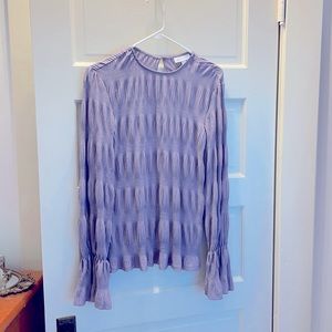 Lavender long sleeve bubble top. Size large.